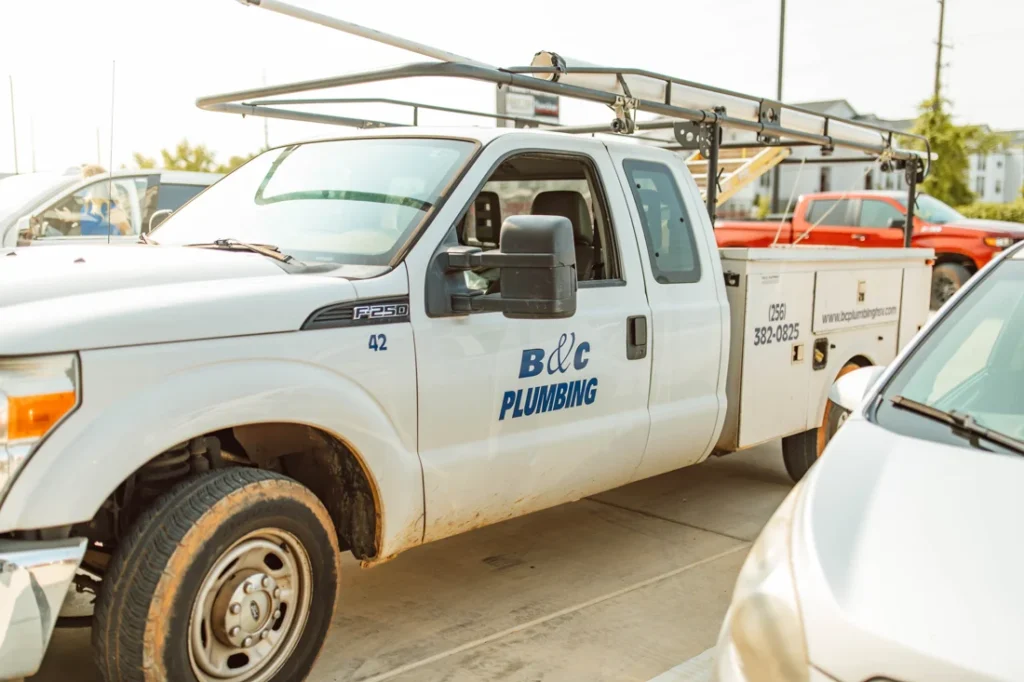 Licensed plumber from B & C Plumbing installing a water heater in Huntsville, Alabama