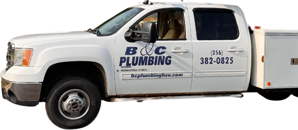 B&C Plumbing commercial plumbing service truck icon in Huntsville